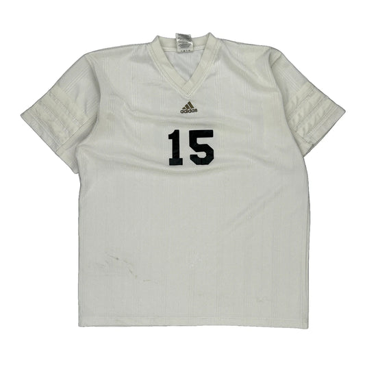 Number 15 Adidas Football Football Shirt - XL White Polyester