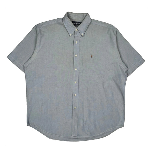 Vintage Ralph Lauren Short Sleeve Shirt - XL Blue Cotton