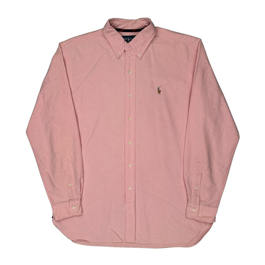 Classic Fit Ralph Lauren Shirt - Large Pink Cotton