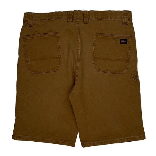 Flex Dickies Carpenter Shorts - 35W 10L Brown Cotton