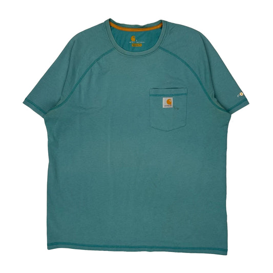 Carhartt T-Shirt - Large Green Cotton