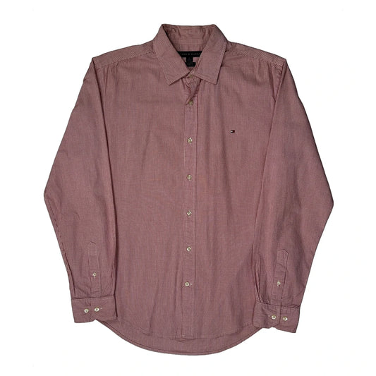 Tommy Hilfiger Checked Shirt - Medium Red Cotton
