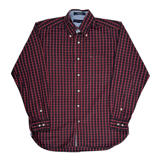 Tommy Hilfiger Checked Shirt - Medium Red Cotton