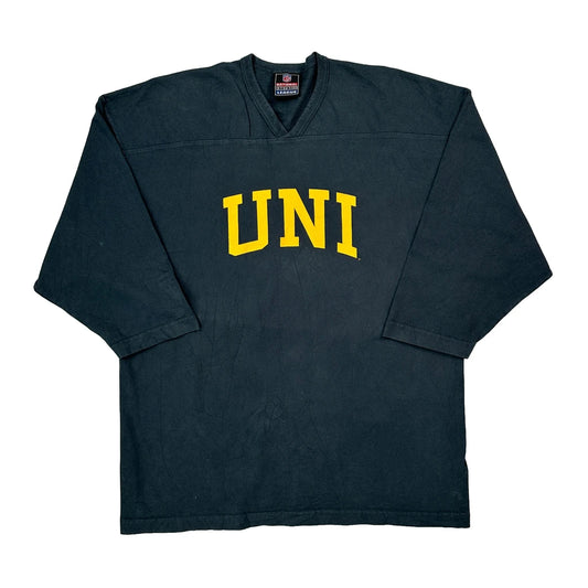 Uni Nfl Long Sleeve T-Shirt - Medium Black Cotton