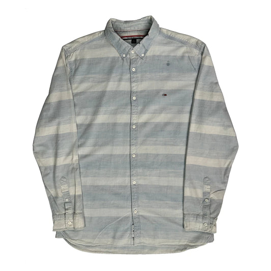 Tommy Hilfiger Striped Shirt - XL Blue Cotton