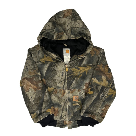 Age 8 Carhartt Camo Jacket - Medium Green Cotton