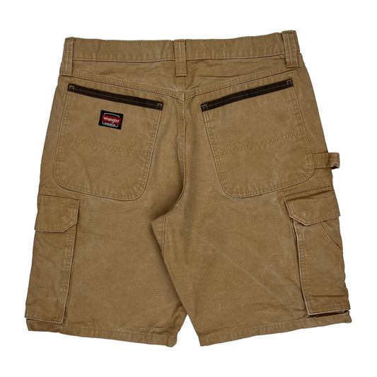 Wrangler Cargo Shorts - 33W 11L Brown Cotton