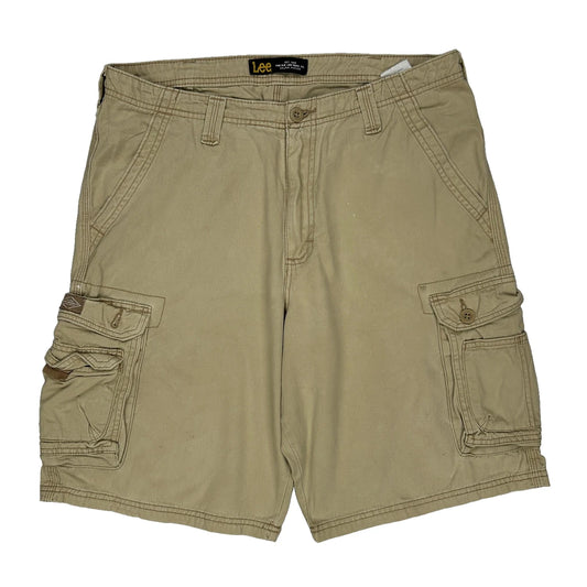 Lee Cargo Shorts - 36W 10L Beige Cotton