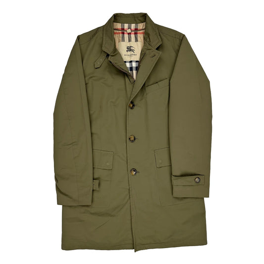 Burberry Overcoat - Large Green Polyester Blend