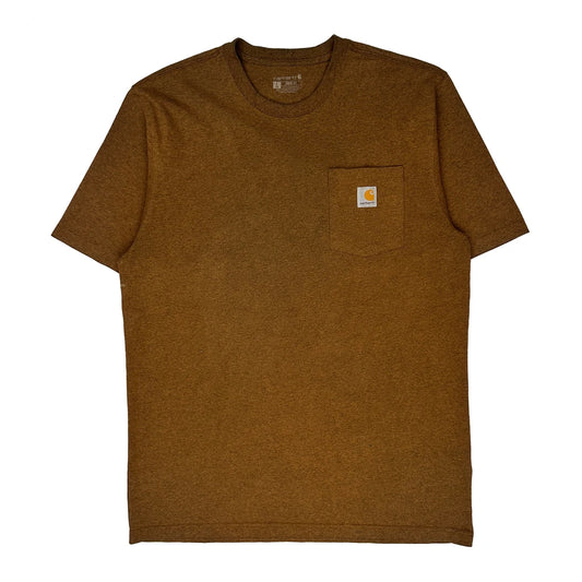 Carhartt T-Shirt - Large Brown Cotton