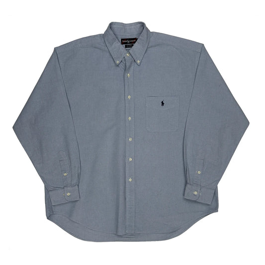 Vintage Ralph Lauren Shirt - XL Blue Cotton