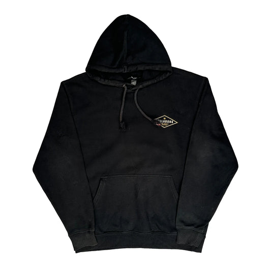 Billabong Graphic Hoodie - Large Black Cotton Blend
