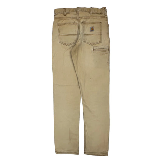 Carhartt Carpenter Trousers - 32W 34L Beige Cotton
