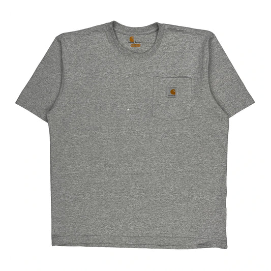 Carhartt T-Shirt - Large Grey Cotton
