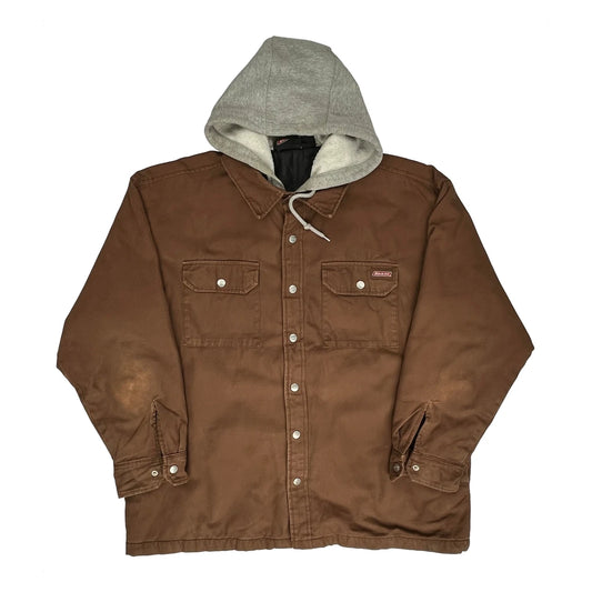Dickies Overshirt - Large Brown Cotton