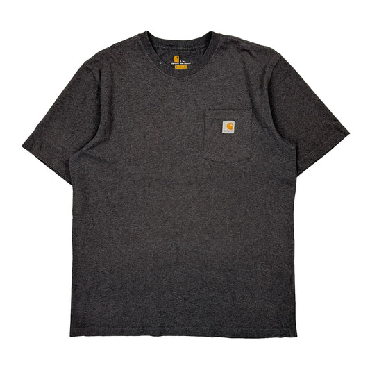 Carhartt Tall T-Shirt - Large Grey Cotton