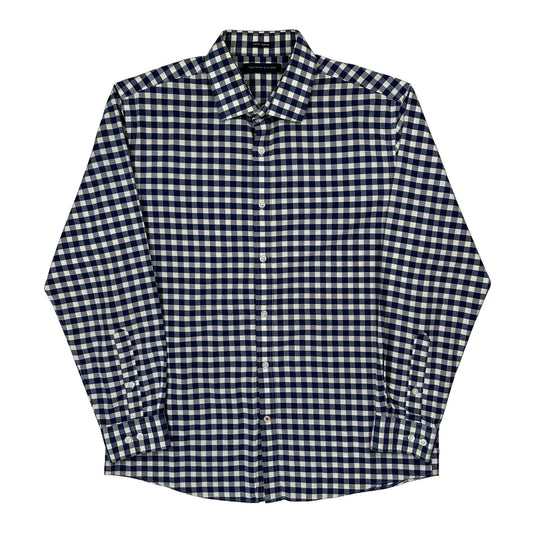 Vintage Tommy Hilfiger Slim Fit Shirt - Large Blue Cotton