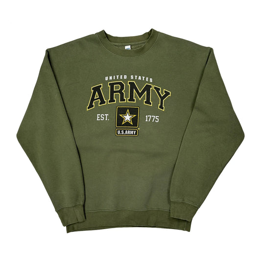 Vintage United States Army Unbranded Sweatshirt - Large Green Cotton