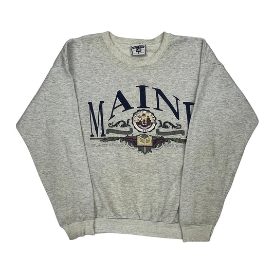 Made In USA University Of Maine Lee College Sweatshirt - XL Grey Cotton Blend