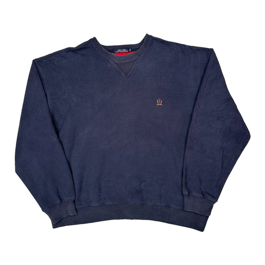 Tommy Hilfiger Sweatshirt - XL Navy Cotton Blend