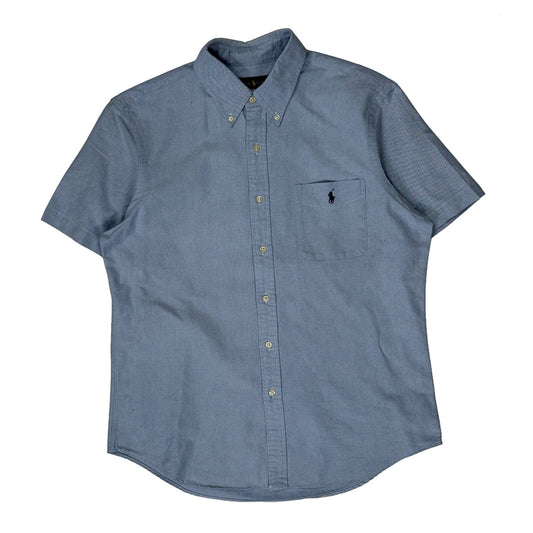 Ralph Lauren Short Sleeve Shirt - Large Blue Cotton
