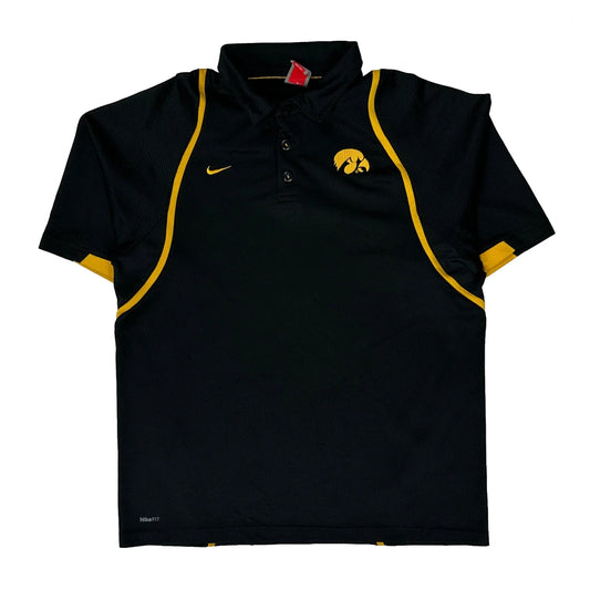 Iowa Hawkeyes Nike College Polo Shirt - Large Black Polyester