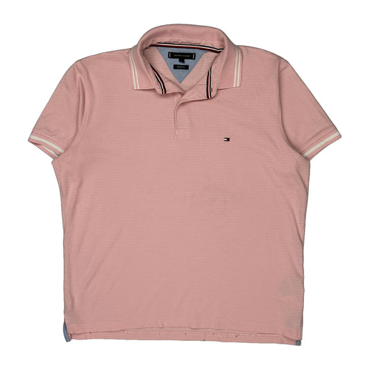Tommy Hilfiger Polo Shirt - Large Pink Cotton