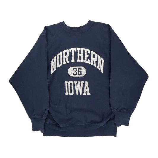 Northern Iowa Champion College Sweatshirt - XL Navy Cotton