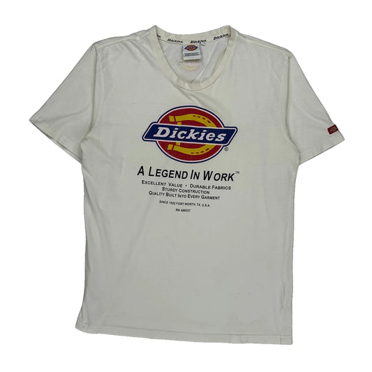 Dickies Graphic T-Shirt - Large White Cotton