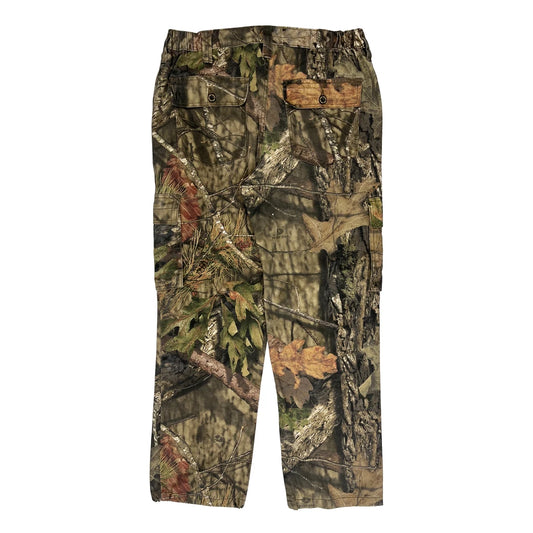 Mossy Oak Camo Cargo Trousers - 34W 32L Camo Cotton Blend