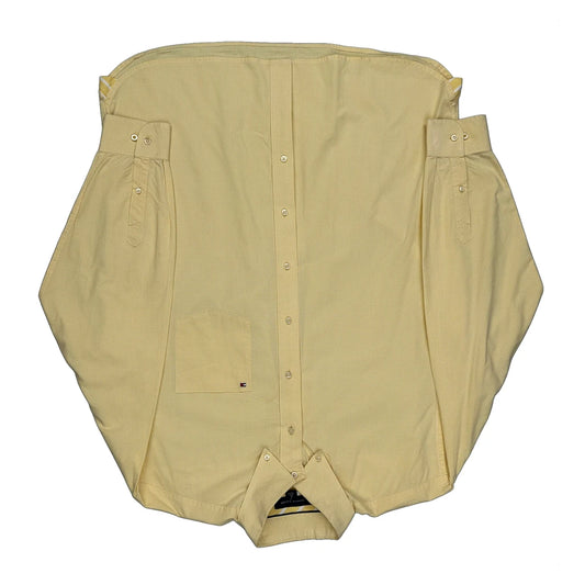 Tommy Hilfiger Checked Shirt - Large Yellow Cotton