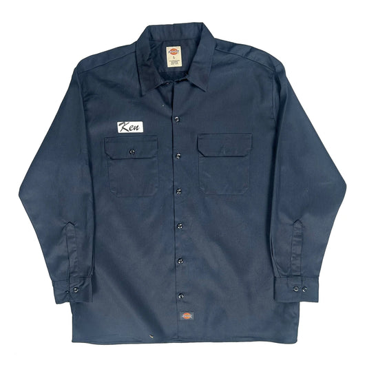 Vintage Dickies Shirt - Large Navy Cotton