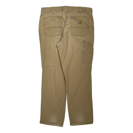 Relaxed Fit Carhartt Carpenter Trousers - 35W 31L Beige Cotton