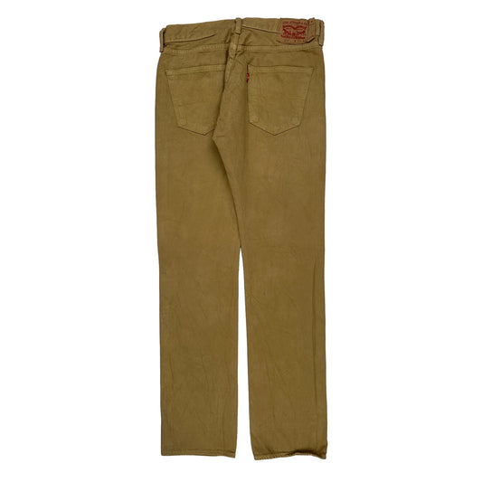 501 Levis Jeans - 33W 32L Brown Cotton