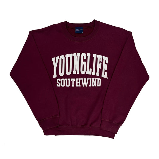 Mv Sport College Sweatshirt - Medium Burgundy Cotton