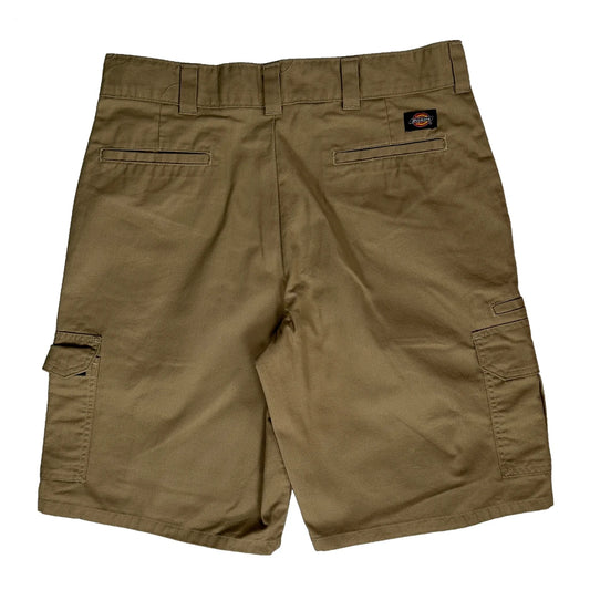 Dickies Cargo Shorts - 34W 10L Khaki Polyester Blend