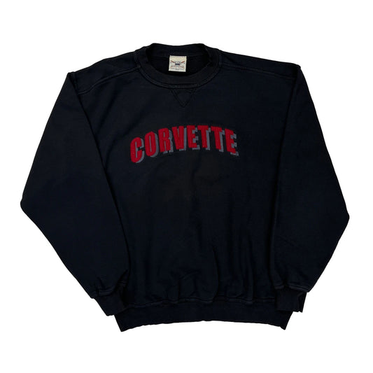 Corvette Oarsman Spellout Sweatshirt - Small Black Cotton