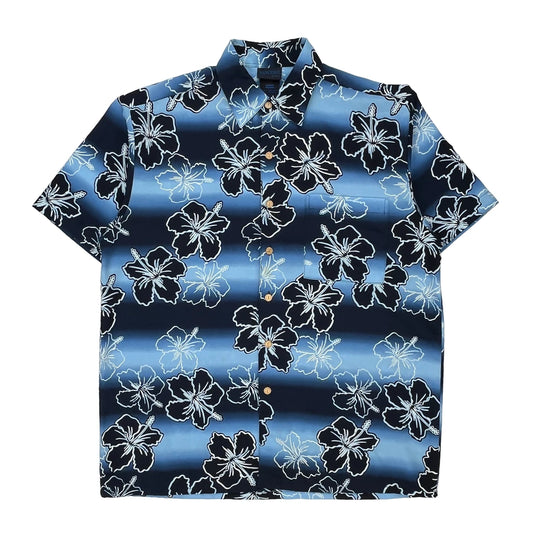 Extreme Gear Floral Hawaiian Shirt - Medium Blue Polyester