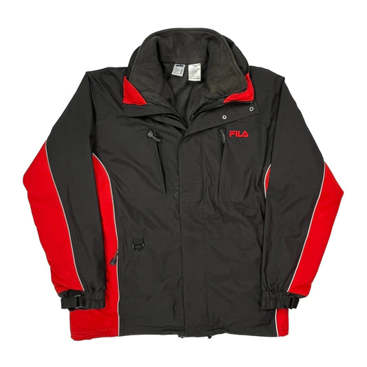 Fila Ski Jacket - Large Black Polyester