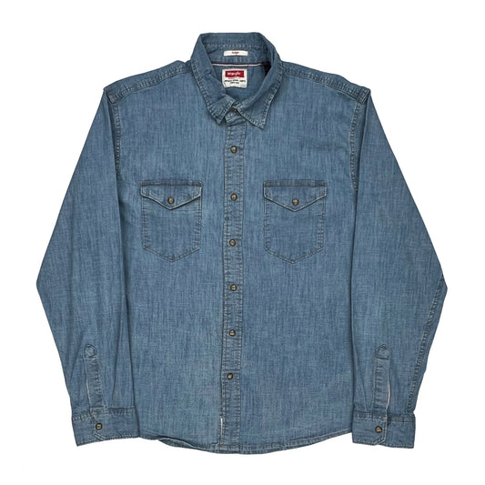 Wrangler Denim Shirt - XL Blue Denim