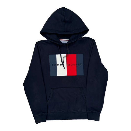 Tommy Hilfiger Spellout Hoodie - Medium Navy Cotton