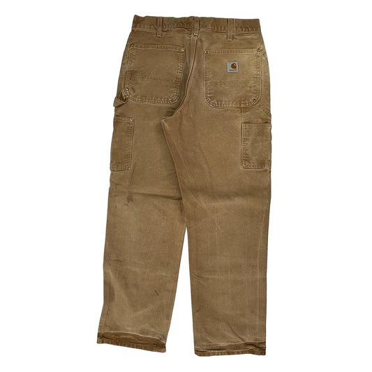 Carhartt Double Knee Carpenter Trousers - 32W 30L Brown Cotton