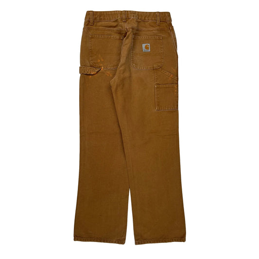 Carhartt Carpenter Trousers - 28W UK 8 Brown Cotton
