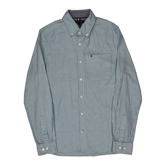 Tommy Hilfiger Slim Fit Shirt - Small Blue Cotton