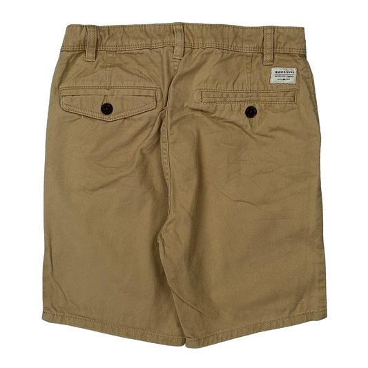 Age 12 Quiksilver Chino Shorts - Medium Beige Cotton