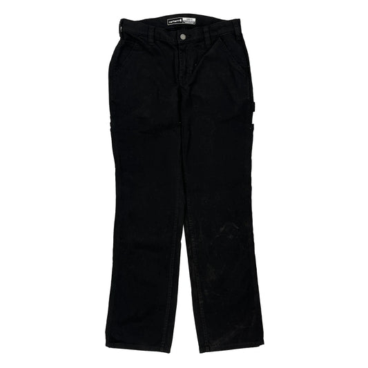 Carhartt Carpenter Trousers - 28W UK 8 Black Cotton