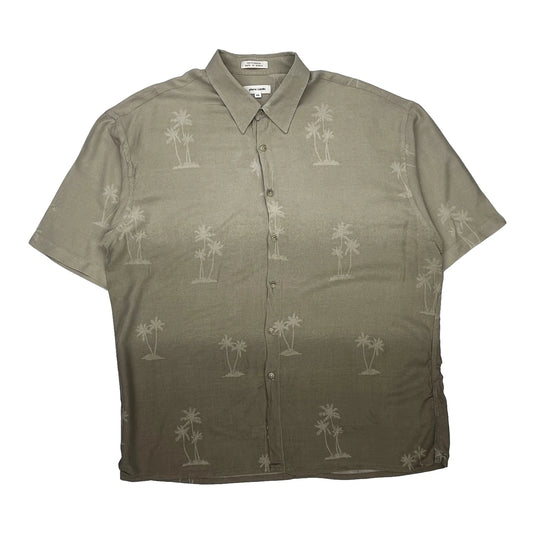 Pierre Cardin Floral Hawaiian Shirt - 2XL Beige Viscose
