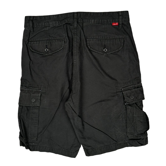 Levis Cargo Shorts - 32W 10L Black Cotton