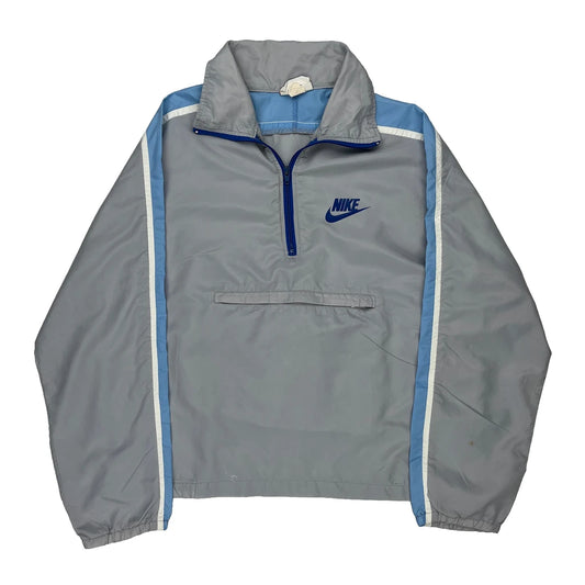 1980'S Made In Usa Nike Windbreaker - Large Grey Nylon