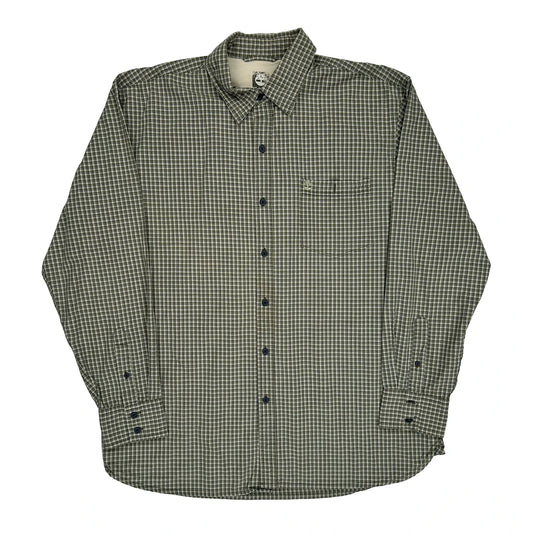 Timberland Checked Shirt - Large Green Cotton